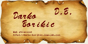 Darko Borikić vizit kartica